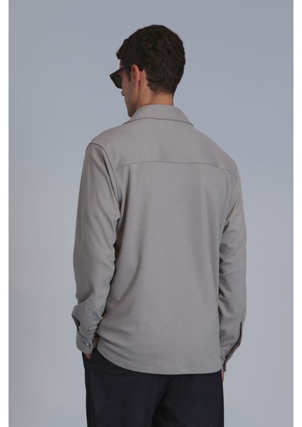 Cameron Erkek Basic Gömlek Slim Fit Bej