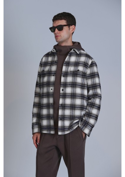 Fresher Erkek Basic Gömlek Slim Fit Kahverengi