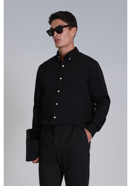 Jakob Erkek Basic Gömlek Slim Fit Beyaz