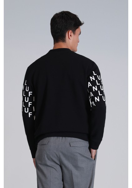 Rose Erkek Sweatshirt Siyah