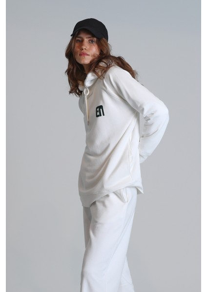 Sabrına Kadın Örme Sweatshırt Ekru