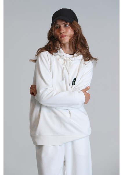 Sabrına Kadın Örme Sweatshırt Ekru