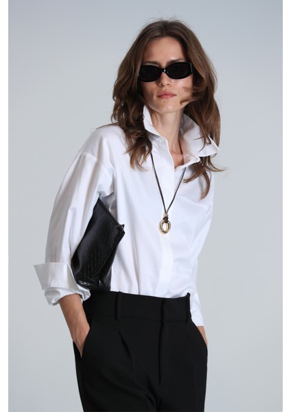 Ottava Kadın Gömlek Regular Fit Beyaz