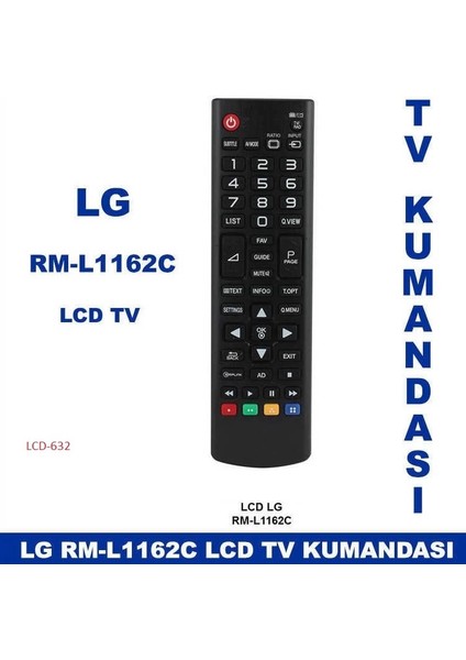 Lg RM-L1162C Kumanda - LCD-632 modelleri