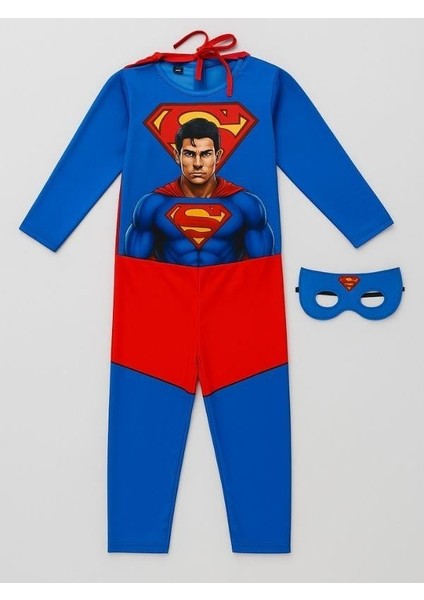 Erkek Çocuk Maskeli Pelerinli 3'lü Superman Kostümü fırsatları