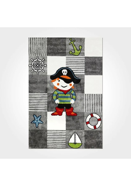 Wiler Figürlü Gri Pamuk ve Polyester Kaydırmaz Taban Dijital Baskı Çocuk Halısı fiyatları