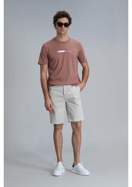 Zegler Spor Erkek Chino Şort Slim Fit Gri