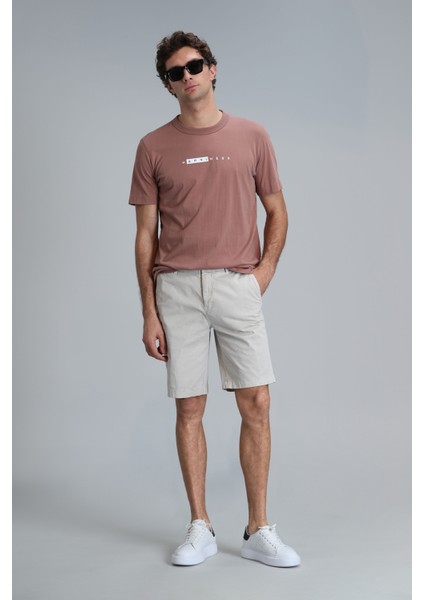 Zegler Spor Erkek Chino Şort Slim Fit Gri