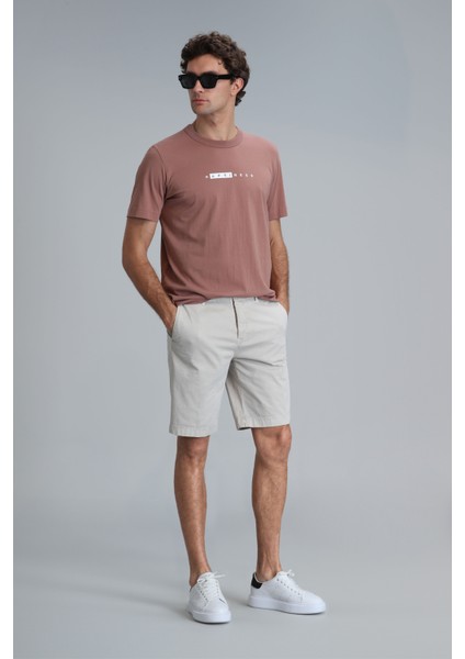 Zegler Spor Erkek Chino Şort Slim Fit Gri