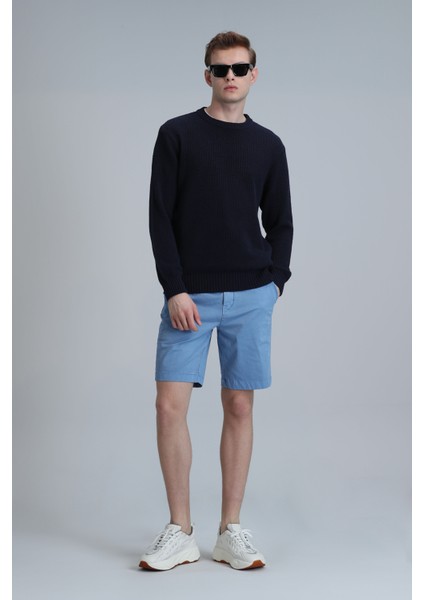 Zegler Spor Erkek Chino Şort Slim Fit Gri