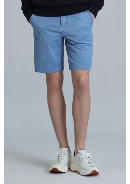 Zegler Spor Erkek Chino Şort Slim Fit Gri