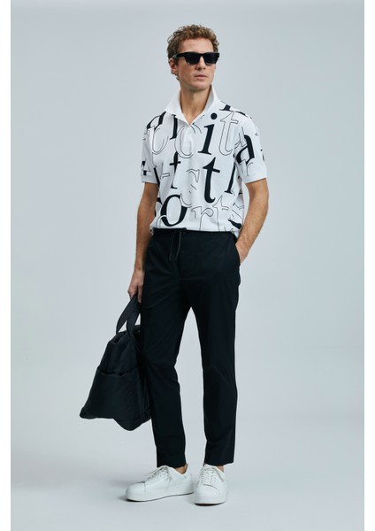 Alex Smart Erkek Chino Pantolon Slim Fit Siyah