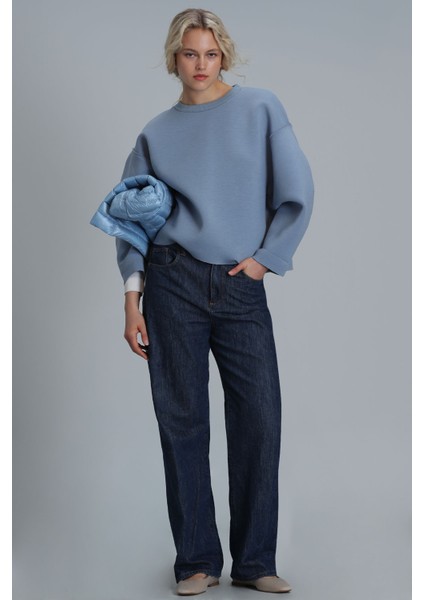 Selın Kadın Örme Sweatshırt Siyah