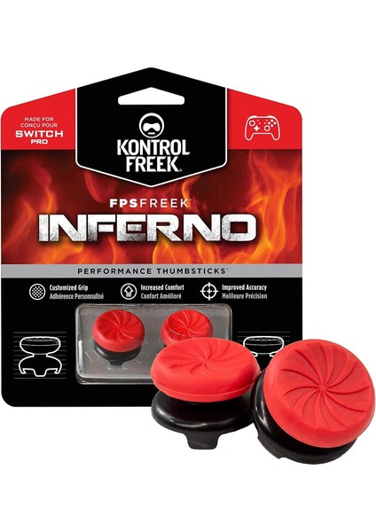 Kontrolfreek Nintendo Switch Uyumlu Inferno Thumbsticks – Performans Analog Başlık Seti