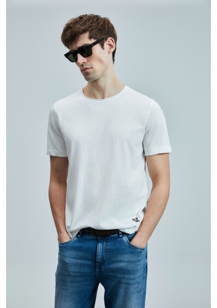 Junya Slim Fit Erkek T-Shirt Kırık Beyaz (111020259)