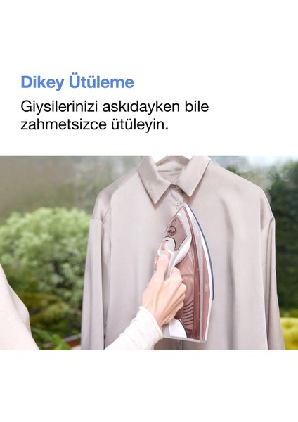 Gül Kurusu Pembe Buharlı Ütü, Pratik ve Şık Ev Temizliği Aracı