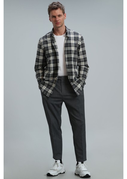 Red Erkek Basic Gömlek Regular Fit Gri