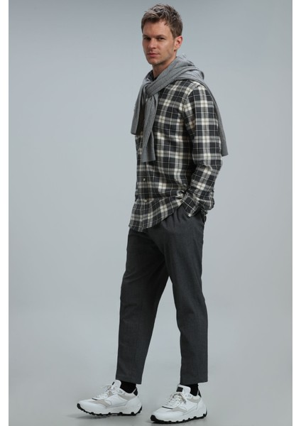 Red Erkek Basic Gömlek Regular Fit Gri