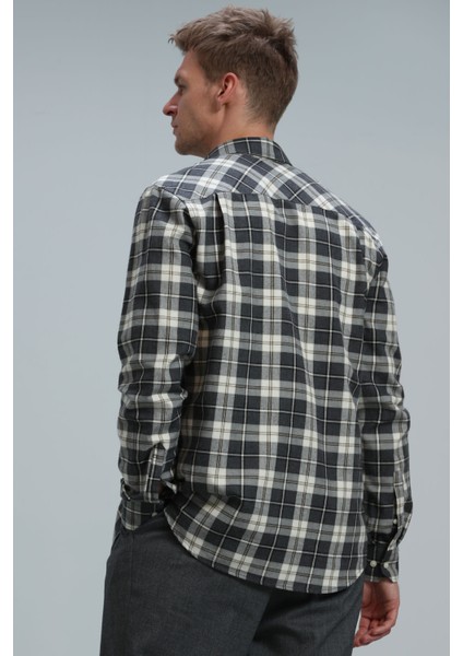 Red Erkek Basic Gömlek Regular Fit Gri