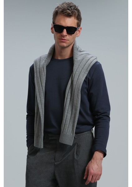 Moss Erkek Uzun Kol Tişört Bej