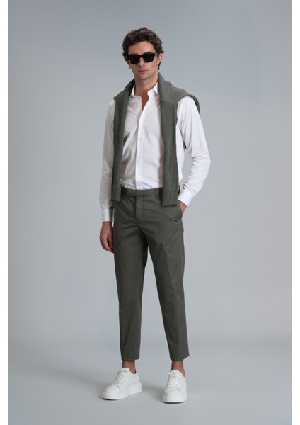 Mega Erkek Basic Gömlek Comfort Fit Beyaz