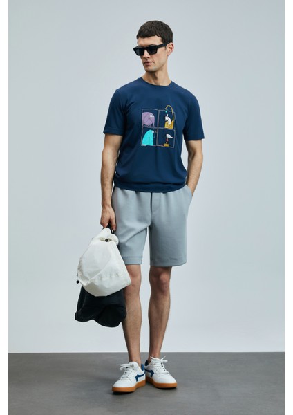 Funky Modern Grafik T- Shirt Siyah