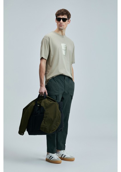 Omen Modern Grafik T- Shirt Siyah