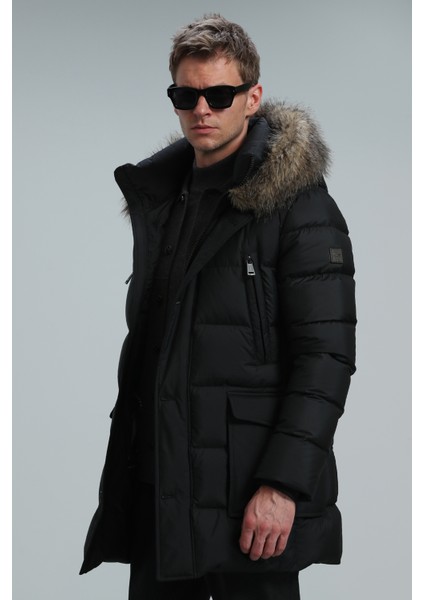 Clark Kaz Tüyü Erkek Mont Siyah