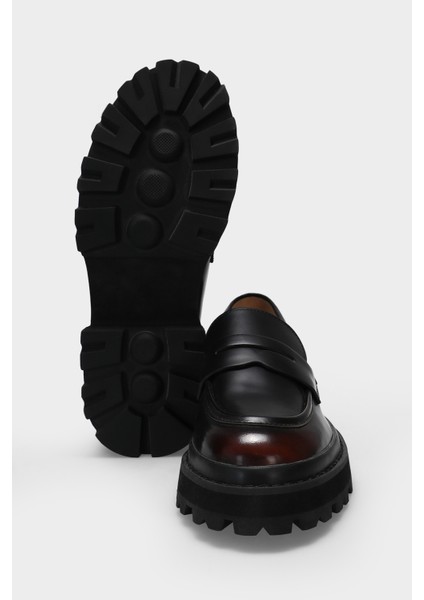 Denıs Kadın Deri Ayakkabı Bordo