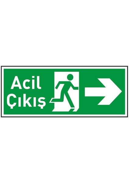 Acil Çıkış Levhası Pvc Sağ Yön