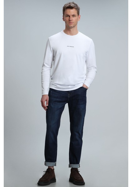 Moss Erkek Uzun Kol Tişört Bej