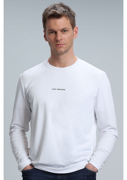 Moss Erkek Uzun Kol Tişört Bej