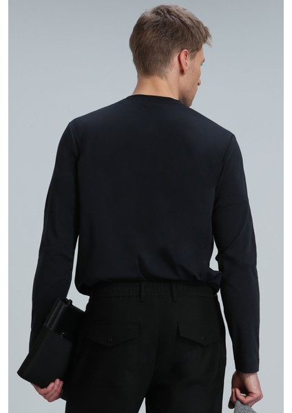 Moss Erkek Uzun Kol Tişört Bej