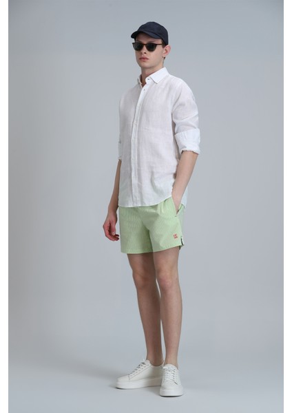 Strıped Erkek Deniz Şortu Mavi