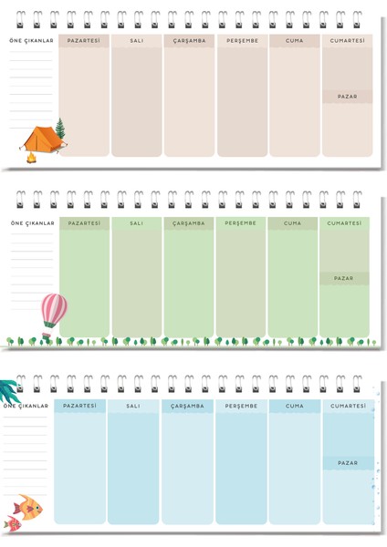 Joo Haftalık Planlayıcı Çiçek Serisi fırsatları