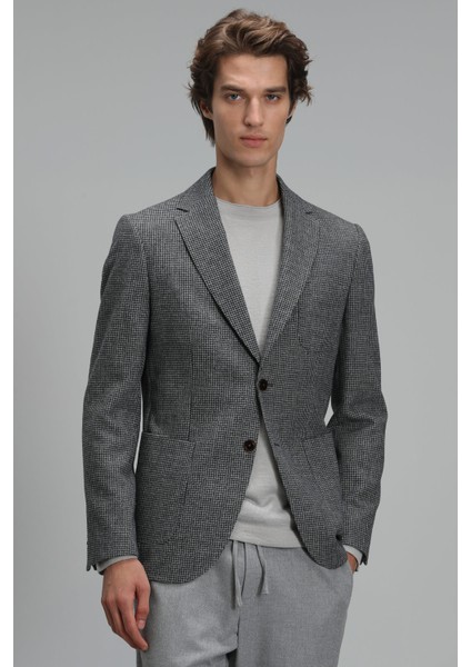 Alex Spor Erkek Blazer Ceket Slim Fit Antrasit