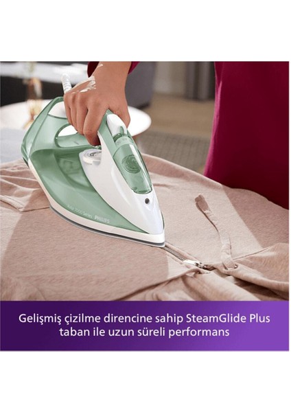 7000 Serisi Buharlı Ütü, Çöl Yeşili ve Gri, Güçlü ve Verimli Kullanım fırsatları