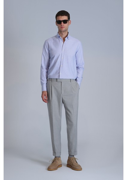 Frederik Erkek Basic Gömlek Slim Fit Açık Mavi