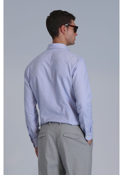Frederik Erkek Basic Gömlek Slim Fit Açık Mavi