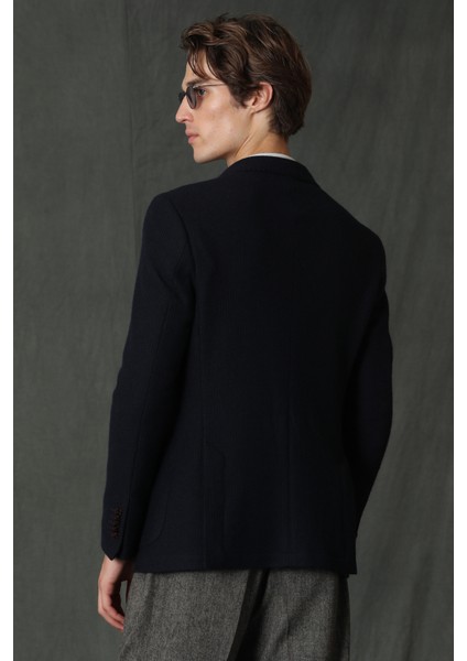 Forest Spor Erkek Blazer Ceket Slim Fit Lacivert