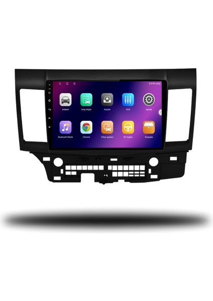 Carplayer Mitsubishi Lancer 2010-2017 Uyumlu Android Multimedya 4gb Ram 32GB Hafıza fiyatları