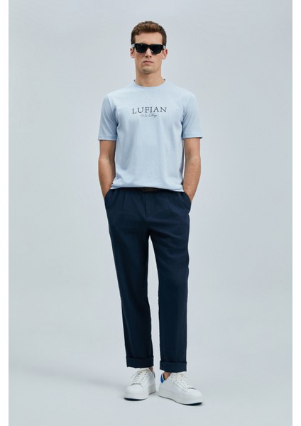 Love Regular Fit Erkek Mavi T-Shirt (111020238)