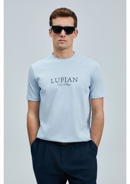 Love Regular Fit Erkek Mavi T-Shirt (111020238)