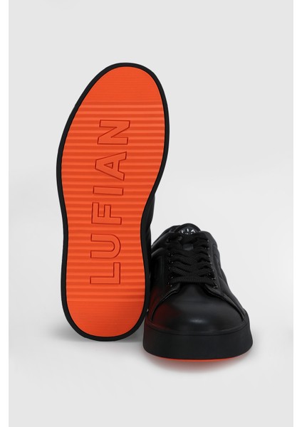 Zeus Erkek Hakiki Deri Sneaker Ayakkabı Siyah