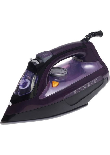 Buharlı Ütü Siyah-Mürdüm, Hızlı ve Kolay Kuru Temizlik Için Ideal