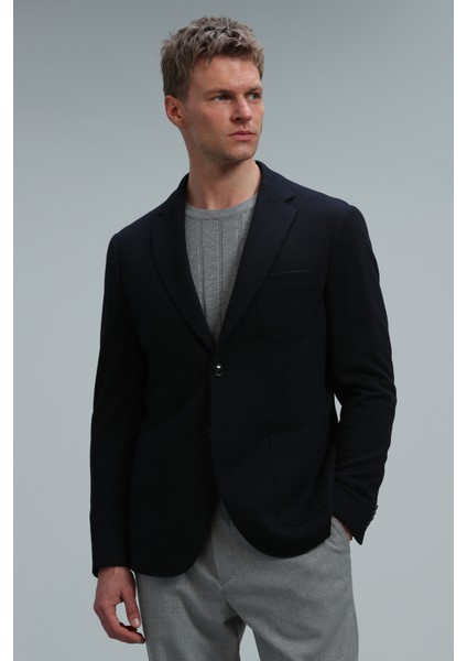 Pıetro Spor Erkek Blazer Ceket Slim Fit Lacivert