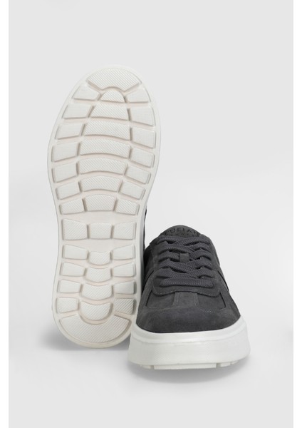 Jaques Erkek Deri Sneaker Ayakkabı Koyu Gri