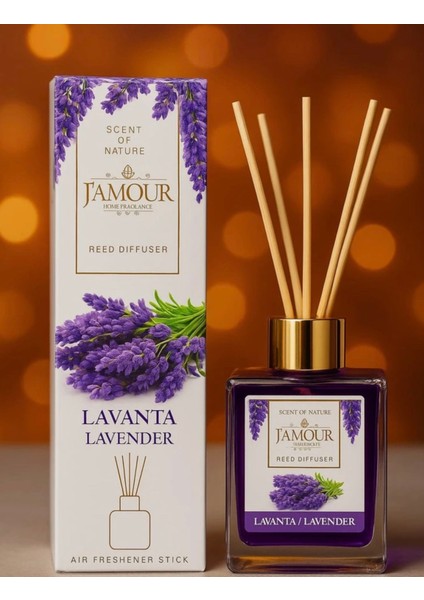 J’amour Lavanta Bambu Çubuklu Oda Kokusu 100 ml – Ferah Lavanta Aromasıyla Doğal Ortam Kokusu modelleri