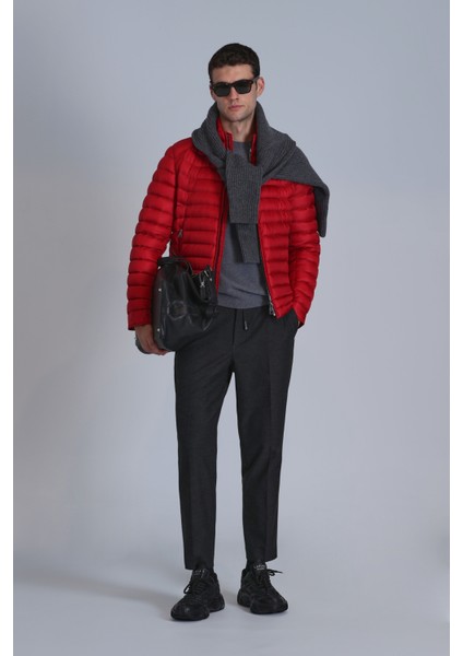 Pier Spor Erkek Chino Pantolon Slim Fit Koyu Gri