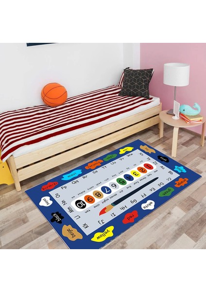 Glarus Figürlü Multi Pamuk ve Polyester Kaydırmaz Tabanlı Dijital Baskı Çocuk Halısı indirimleri